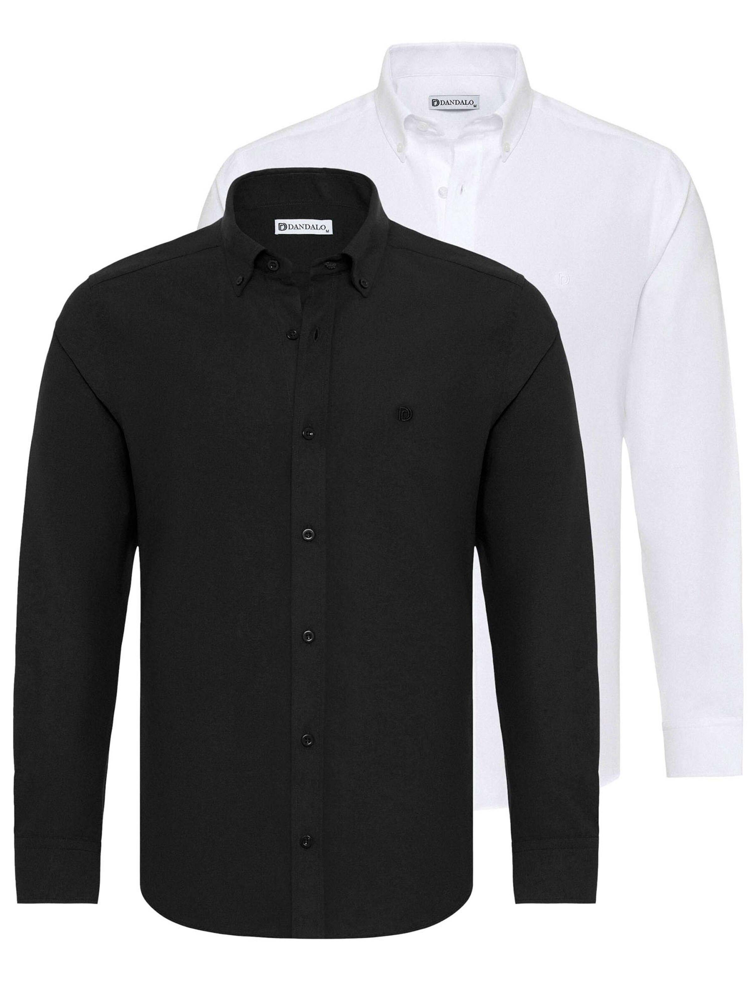 Dandalo Klasický střih Košile – černá: přední strana