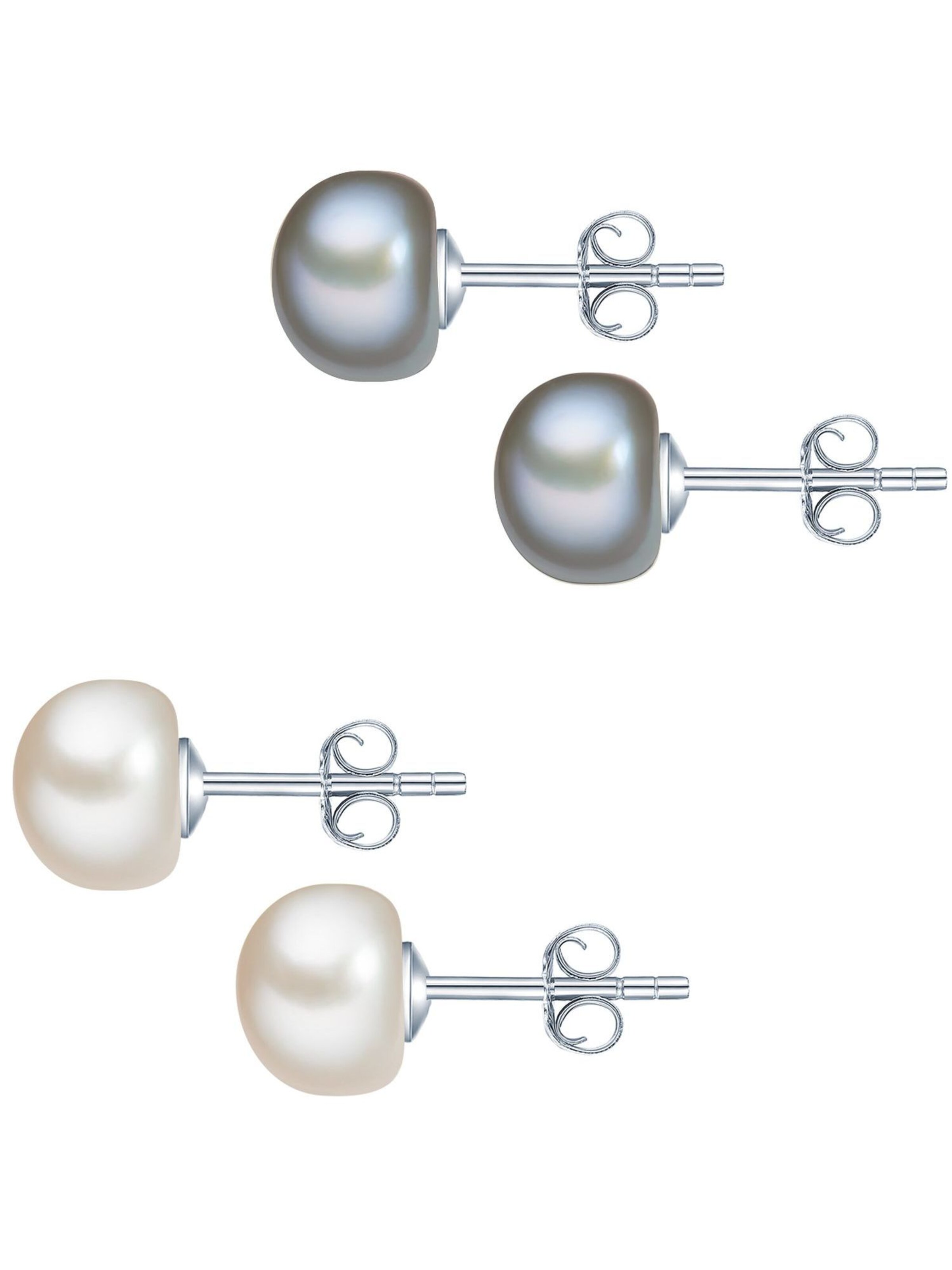 Valero Pearls Earrings in Silver