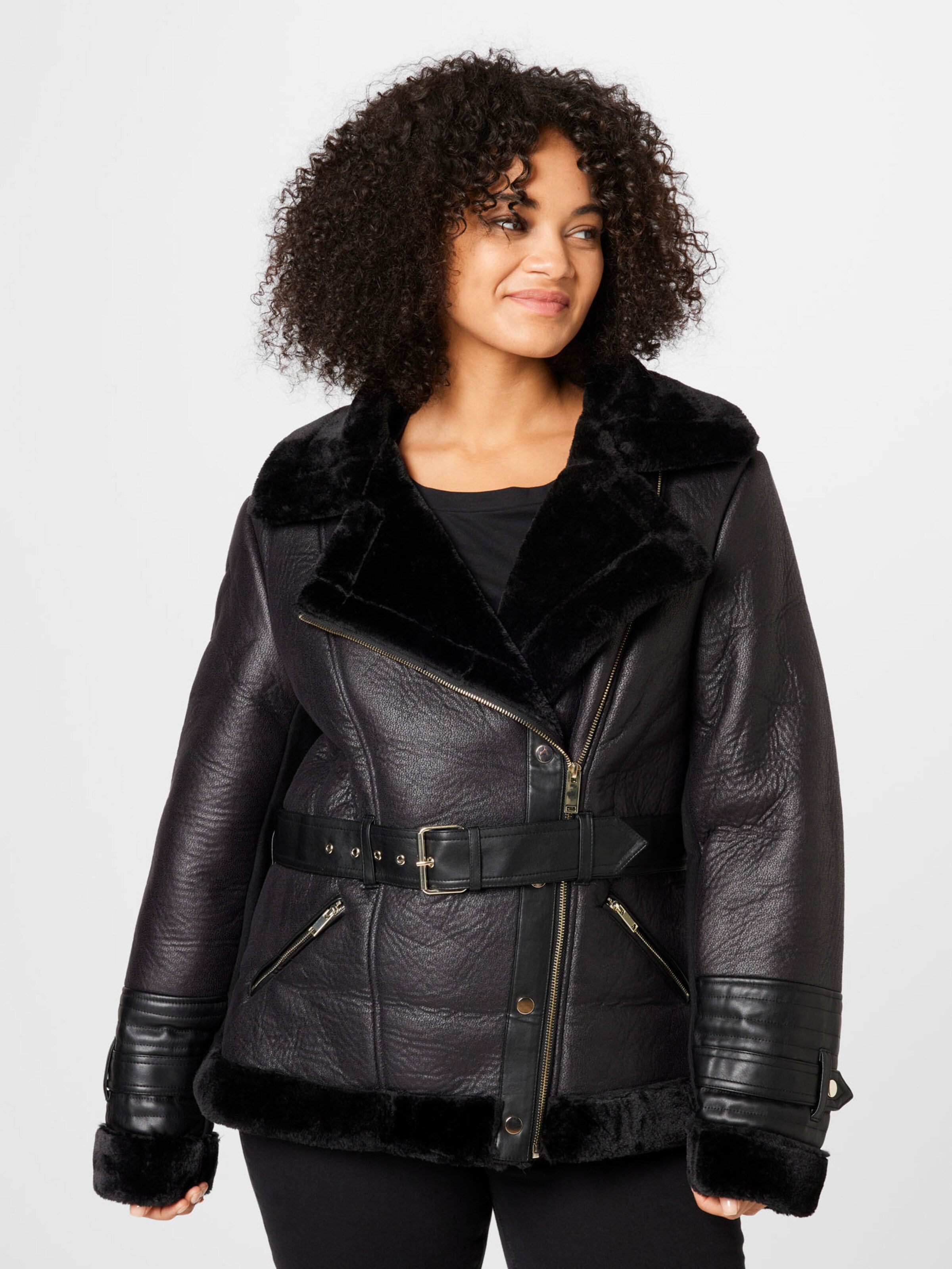 Frauen Jacken River Island Plus Jacke 'MADDOX' in Schwarz - UI59697 Frauen Jacken River Island Plus Jacke 'MADDOX' in Schwarz - UI59697