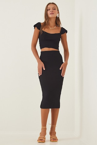 Happiness İstanbul Дамски Костюм в черно: отпред