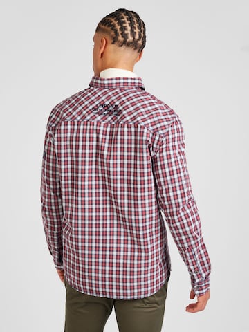 CAMP DAVID Regular fit Button Up Shirt in Red