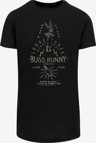 T-Shirt 'Looney Tunes Bugs Bunny A Wild Hare' F4NT4STIC en noir : devant