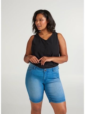 Zizzi Skinny Jeans 'EMILY' in Blauw: voorkant