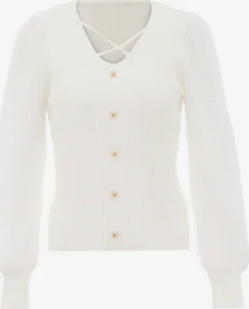 balta NAEMI Kardiganas: priekis