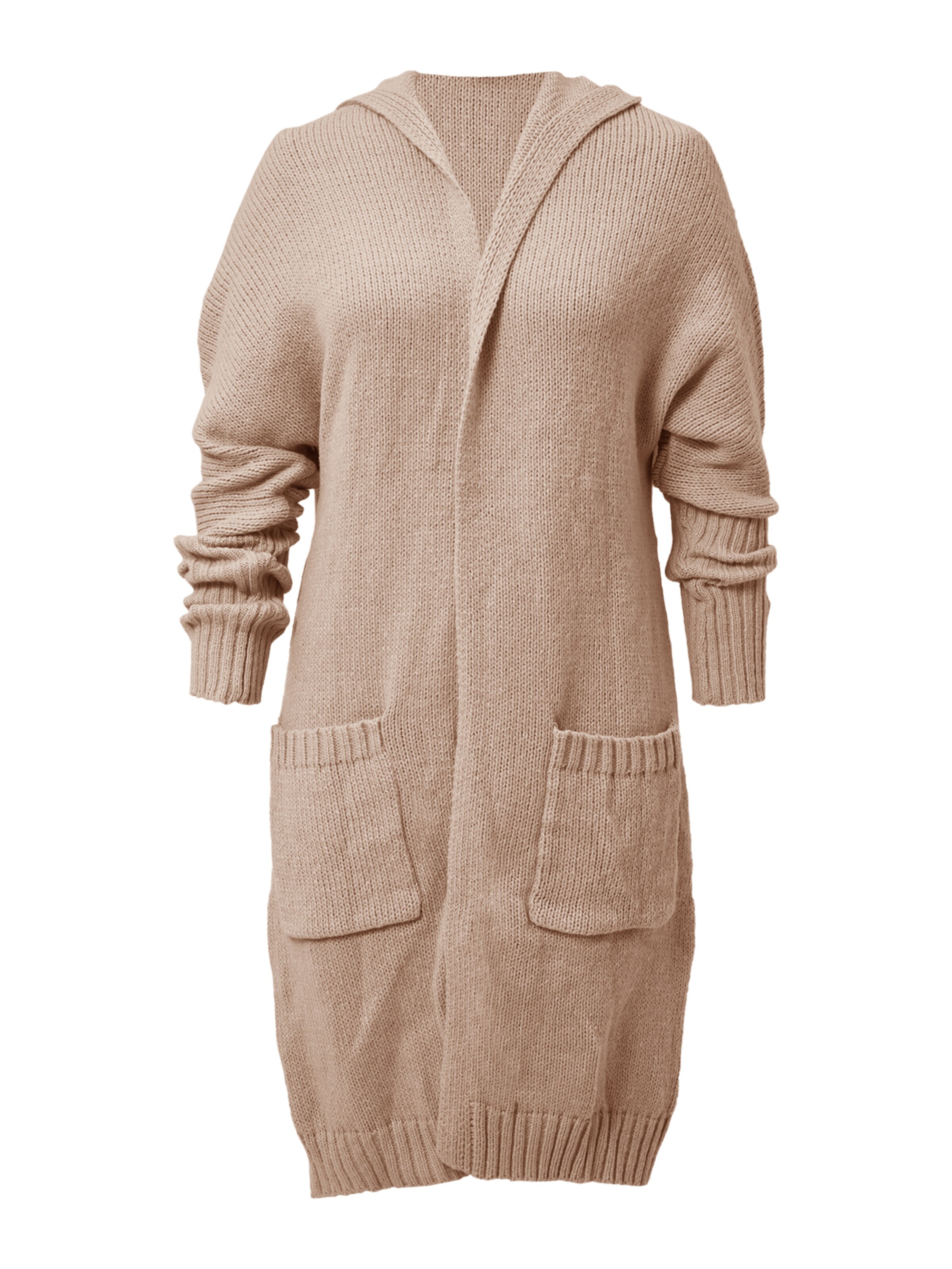 bēšs Imily Bela Adīta jaka: no priekšpuses