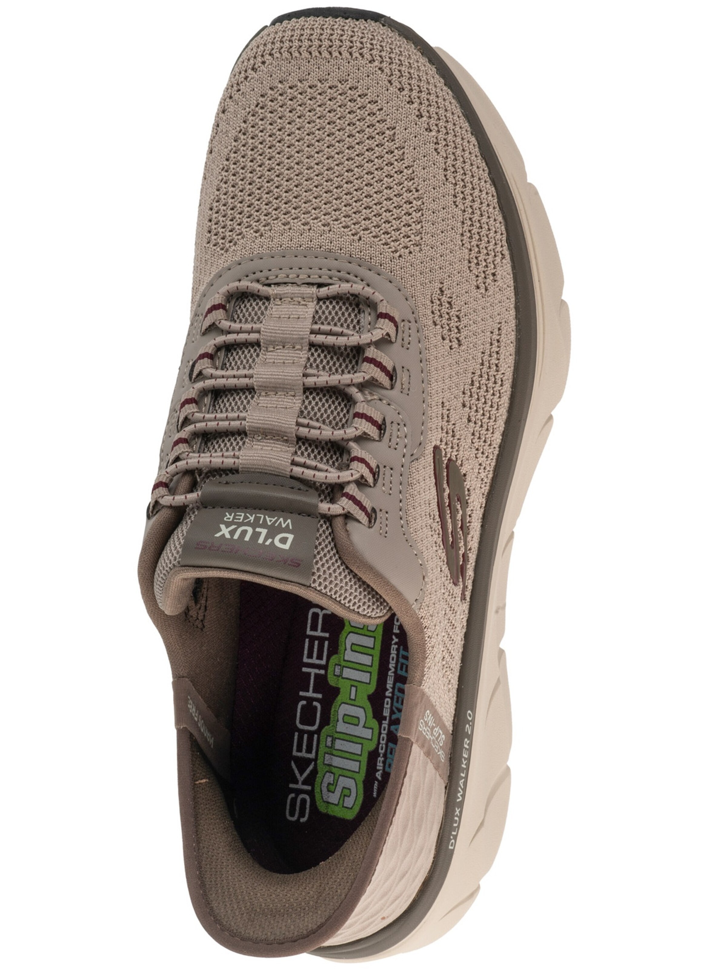 SKECHERS Platform trainers 'Slip-ins: D'Lux Walker 2.0 - Rezinate' in Beige