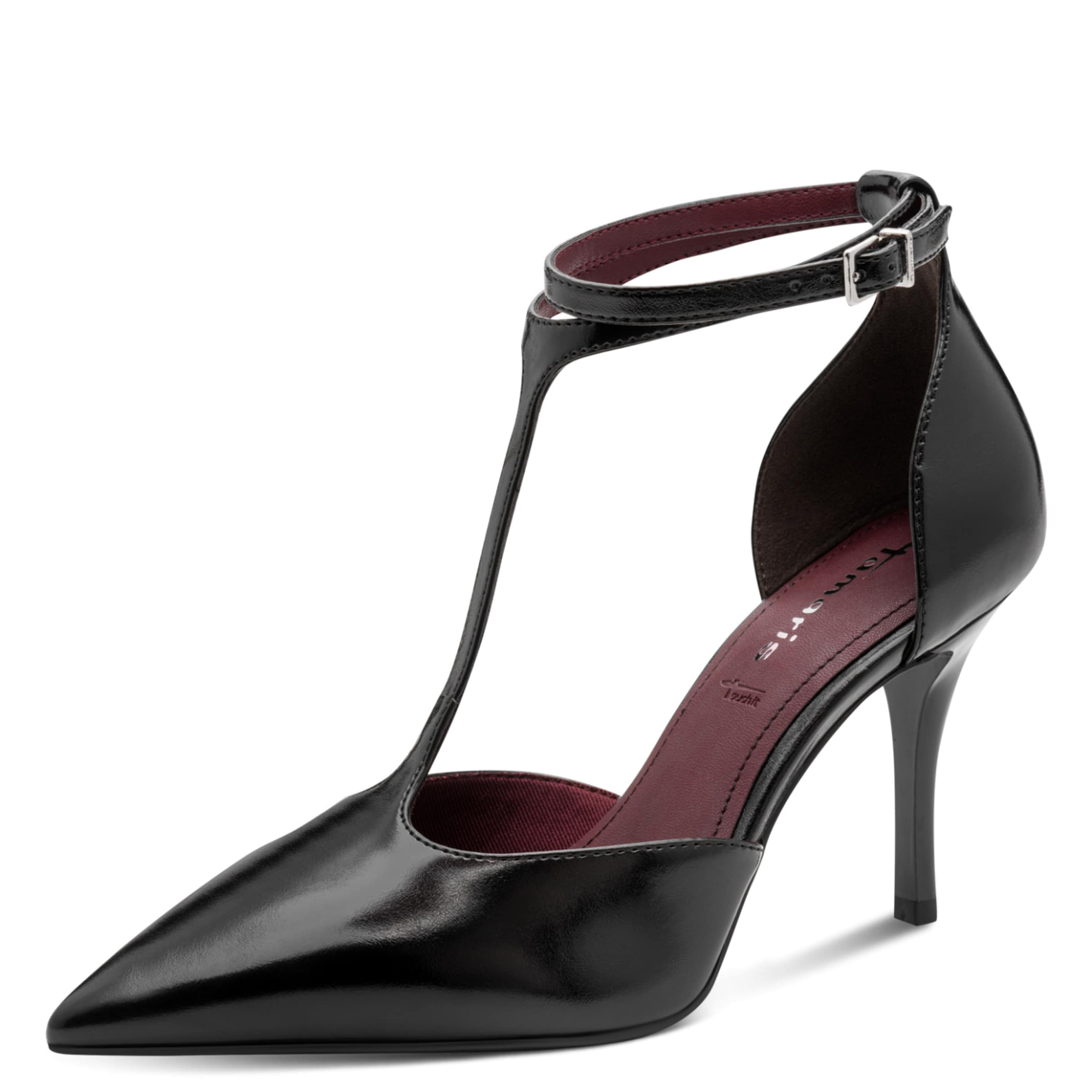 Pumps de la Tamaris pe negru: față