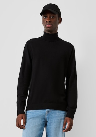 Pull-over QS en noir : devant