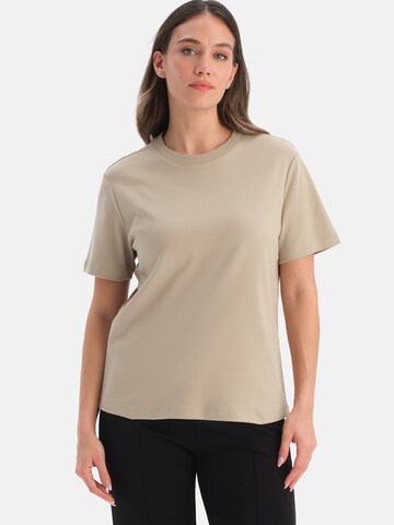 T-shirt Dagi en beige : devant