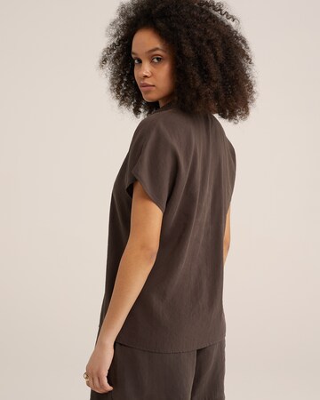 WE Fashion - Blusa en marrón