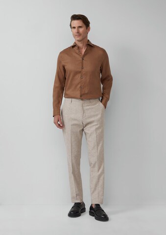 s.Oliver BLACK LABEL Slimfit Pantalon 'PURE' in Beige