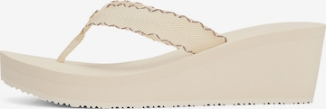 TOMMY HILFIGER T-bar sandals in Beige: front