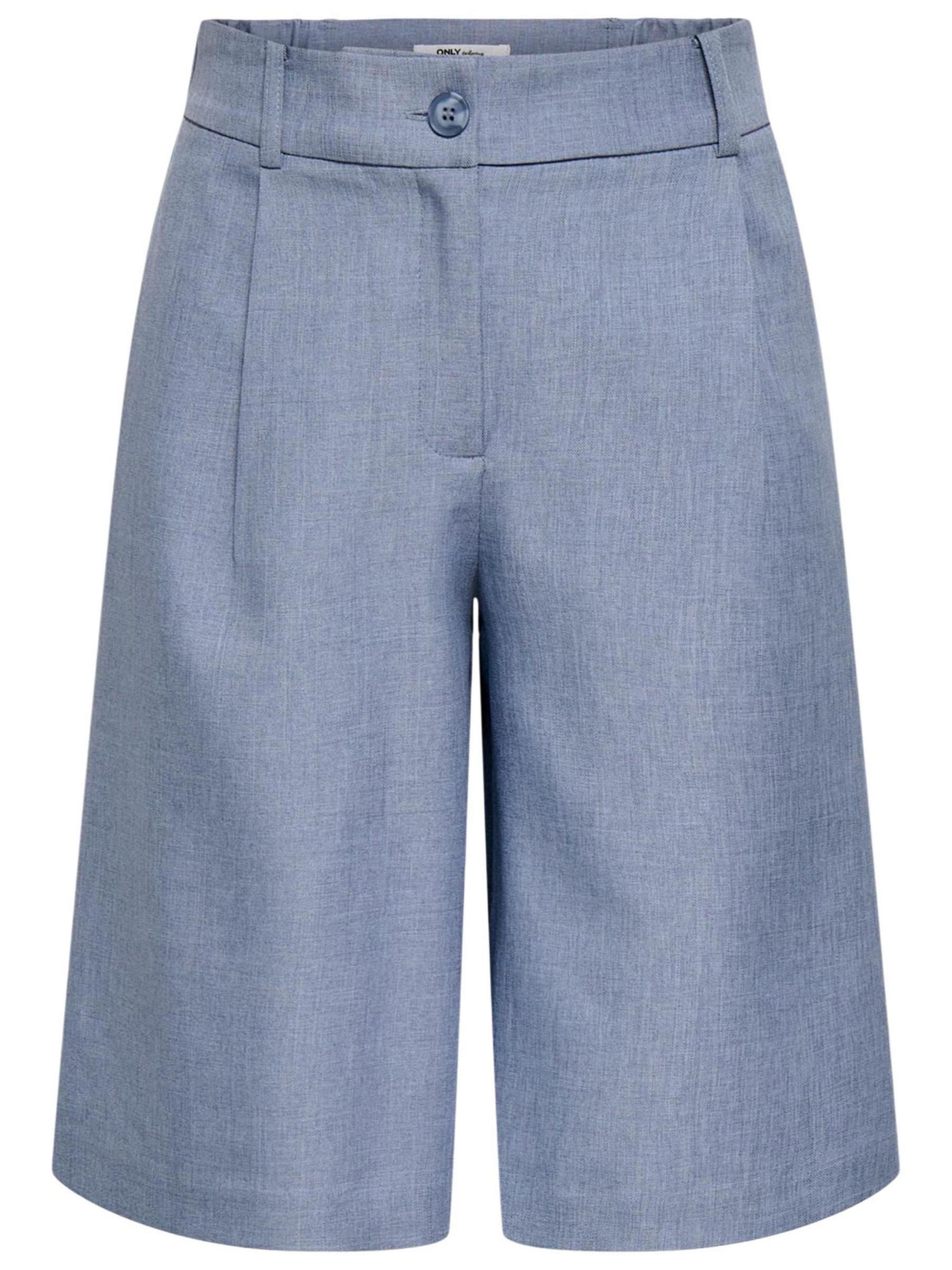 Wide leg Pantaloni con pieghe 'Onllinda Hw Mel Long Shorts Tlr Noos 15351444' di ONLY in blu