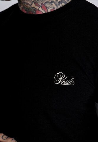 SikSilk Koszulka 'Essentials' w kolorze czarny