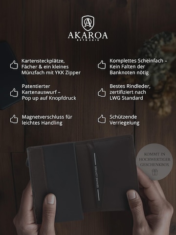 Akaroa Wallet 'Slim Wallet Pelle II' in Brown
