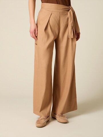 oltre - Ropa ancha Pantalón en beige