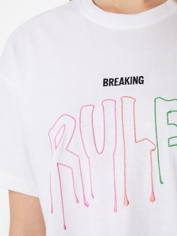 LOCAL HEROES Shirt 'BREAKING RULES' in Weiß