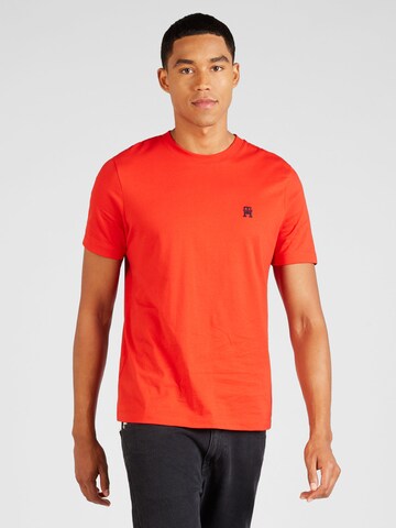 T-Shirt TOMMY HILFIGER en rouge : devant