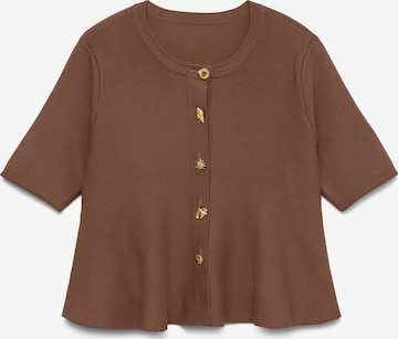 Cardigan 'VMLizzie' VERO MODA en marron : devant