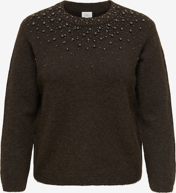 Pullover 'MIGGIE' di ONLY Carmakoma in marrone: frontale