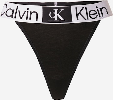 Regular Tanga de la Calvin Klein Underwear pe negru: față