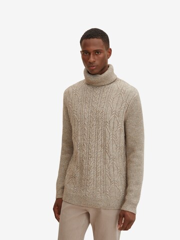 TOM TAILOR Pullover i beige