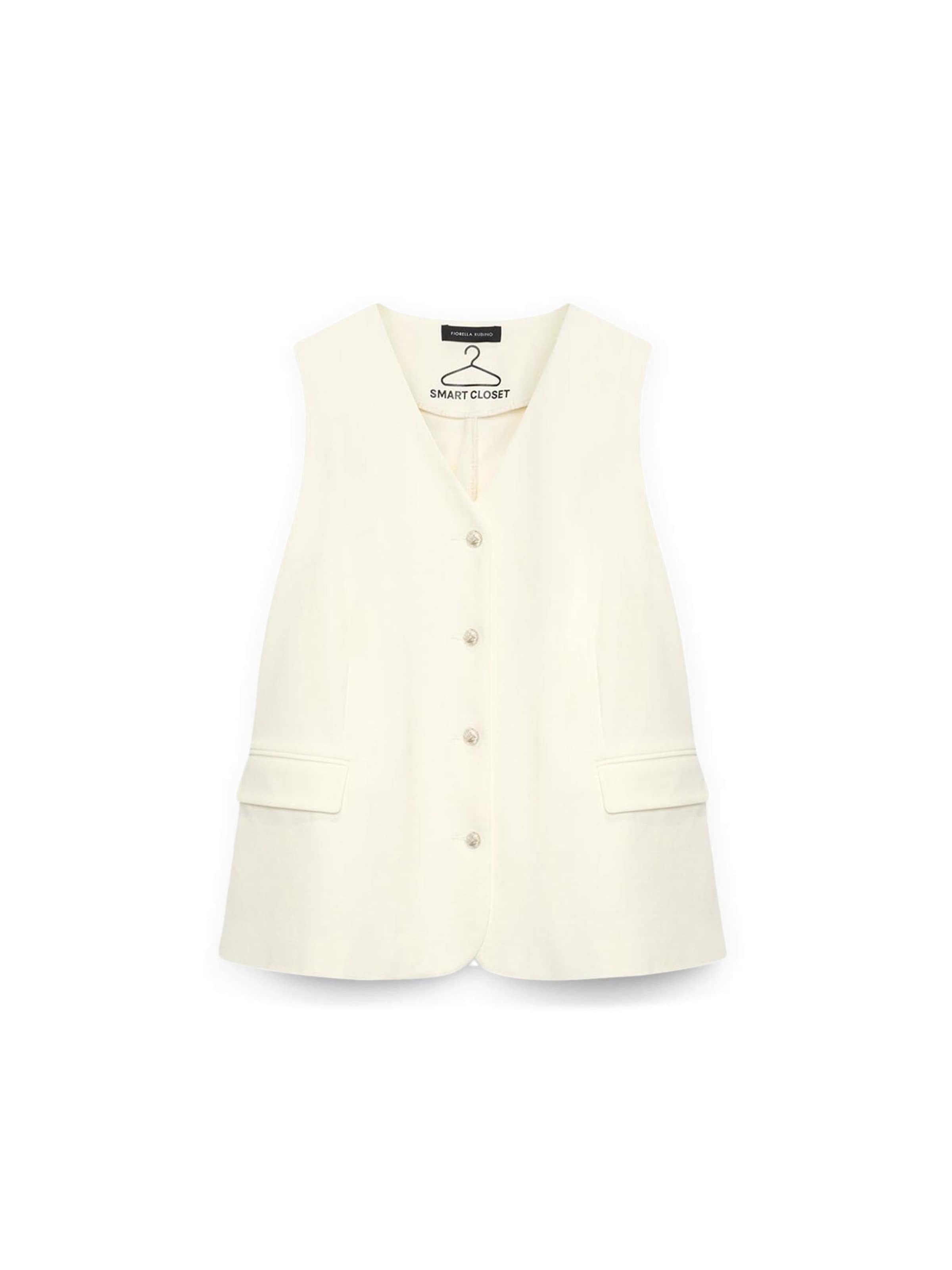 Veste mi-saison Fiorella Rubino en blanc : devant