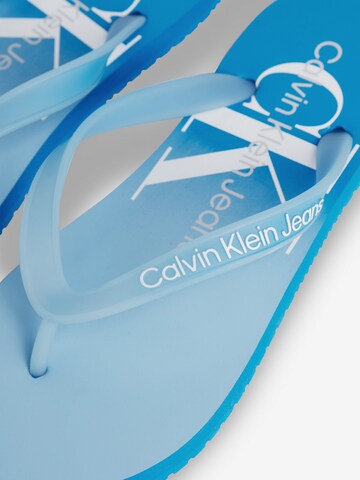 Calvin Klein Jeans T-Bar Sandals in Blue