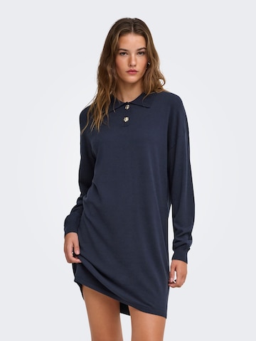 ONLY - Vestido de punto en azul: frente