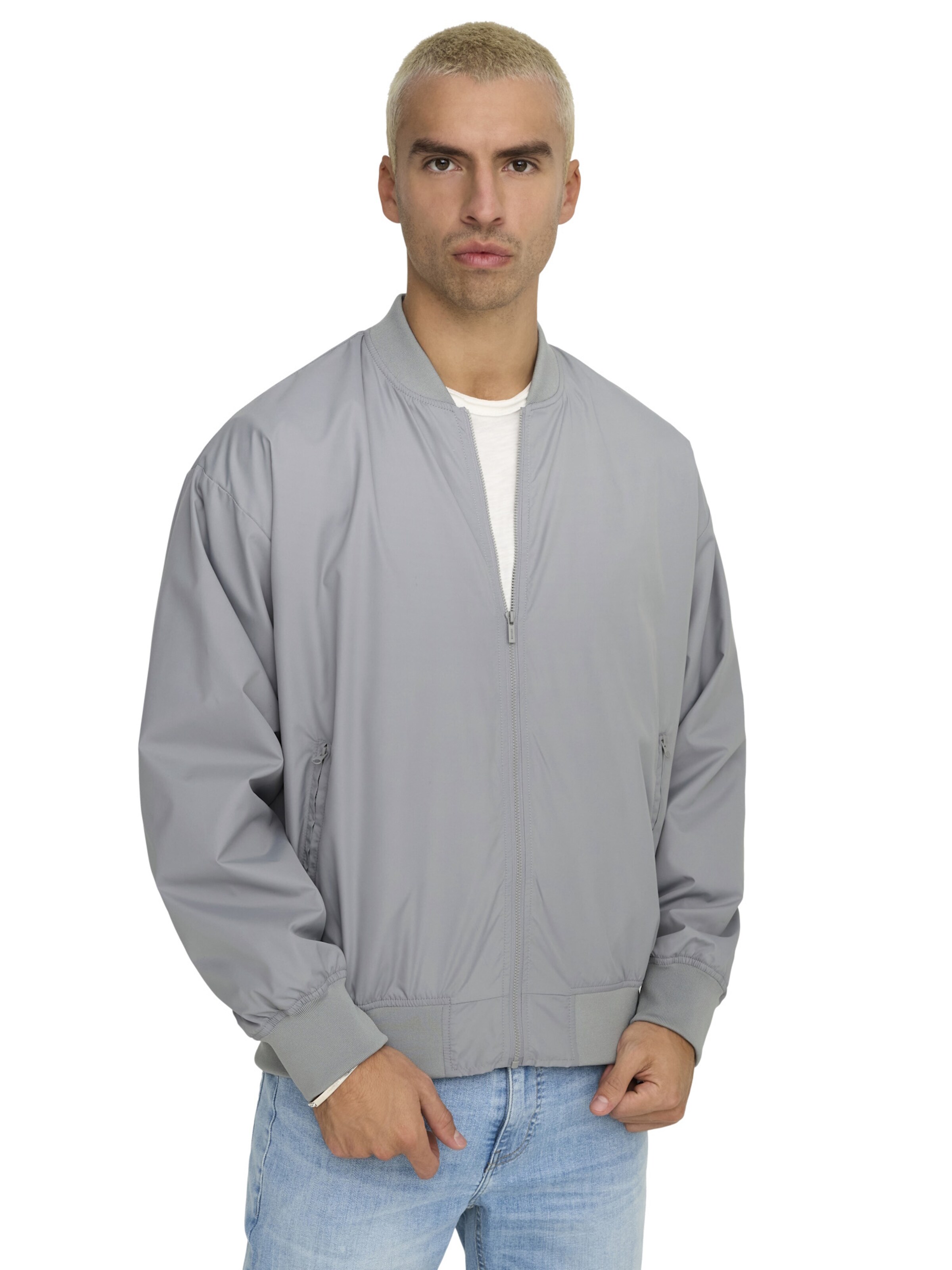 Only & Sons Bomberjacke 'Gavin' in Grau