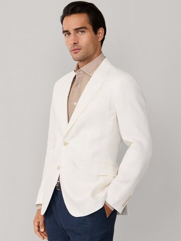 Hackett London Regular Fit Sakko 'Delave Hopsack' in Weiß