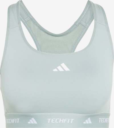 Sportinė liemenėlė 'TECHFIT' iš ADIDAS PERFORMANCE, spalva – šviesiai žalia / balta, Prekių apžvalga