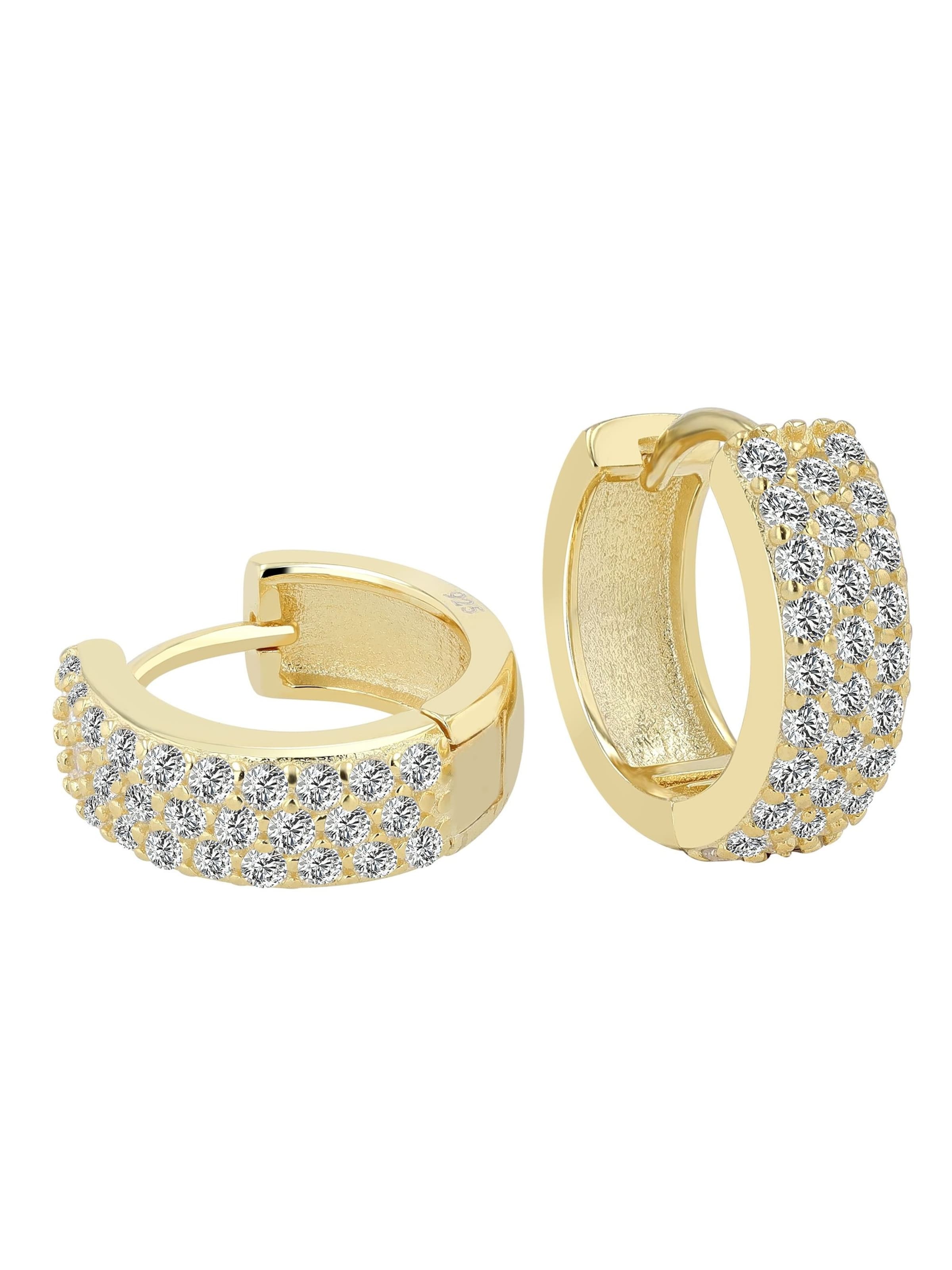 Akzent Earrings 'Senna, 925 Sterlingsilber, langlebig' in Gold: front