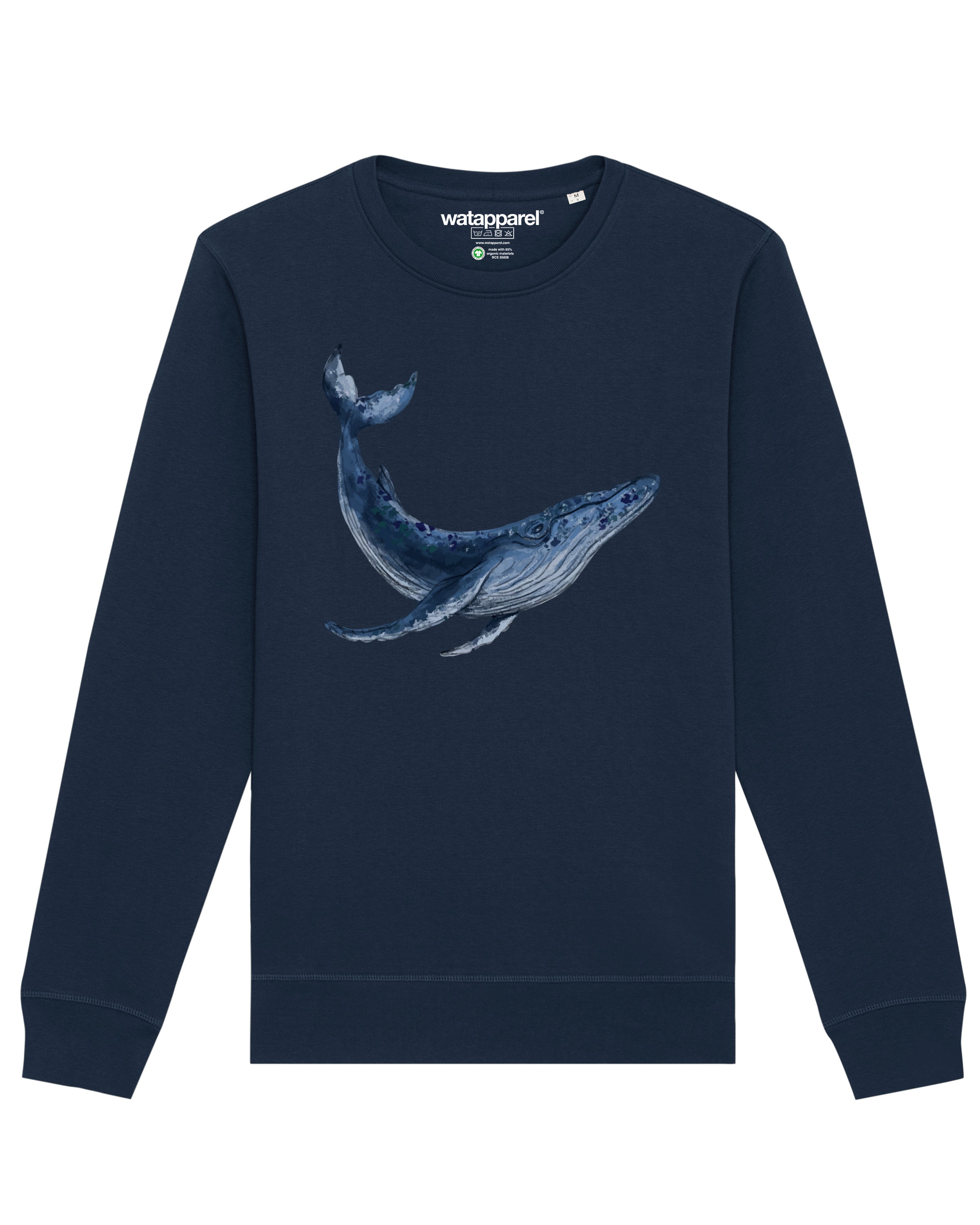 Sweat-shirt ' Wal ' Watapparel en bleu : devant