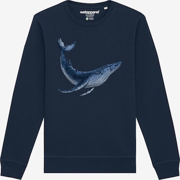 Watapparel Sweatshirt ' Wal ' in Blau: Vorderseite