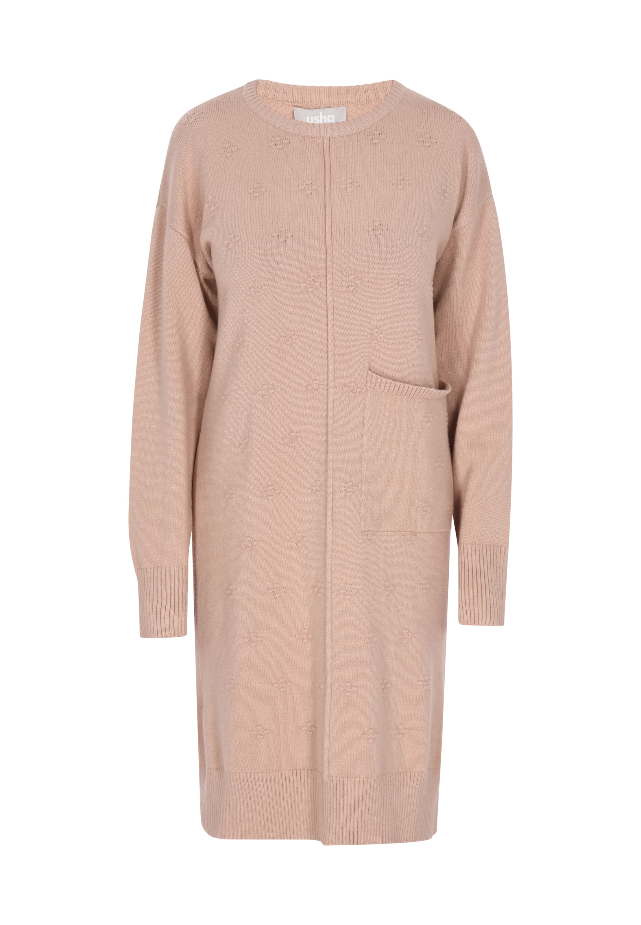 Usha Πλεκτό φόρεμα σε μπεζ: μπροστά