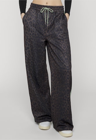 OH APRIL Wide leg Broek 'Kael' in Lila: voorkant