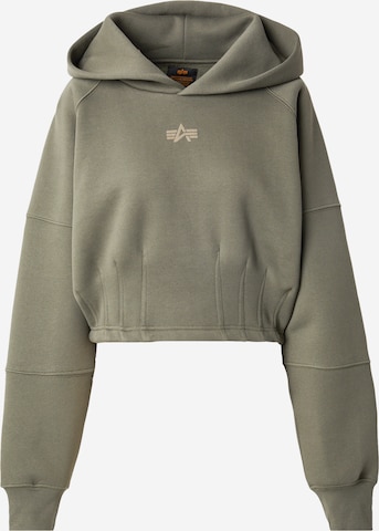 ALPHA INDUSTRIES Sweatshirt in Green: front