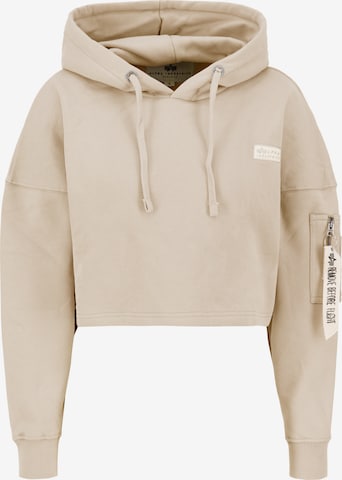 ALPHA INDUSTRIES Sweatshirt in Beige: front