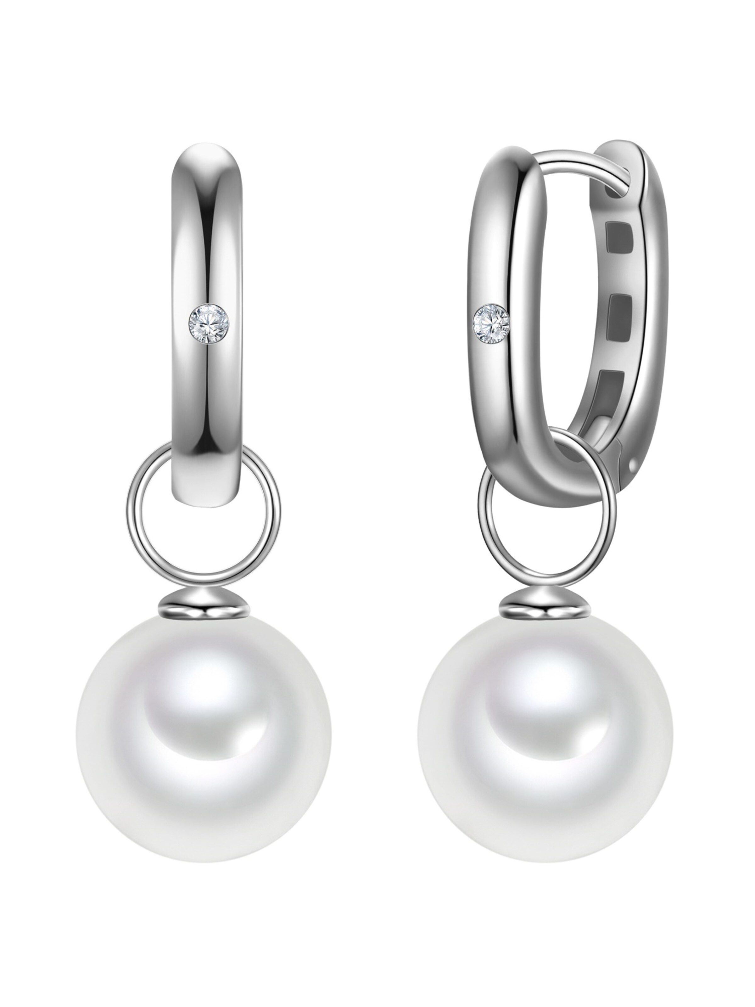 Rafaela Donata Earrings in Silver / Pearl white, Item view