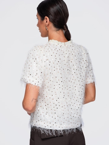 Ombre Blouse in Beige
