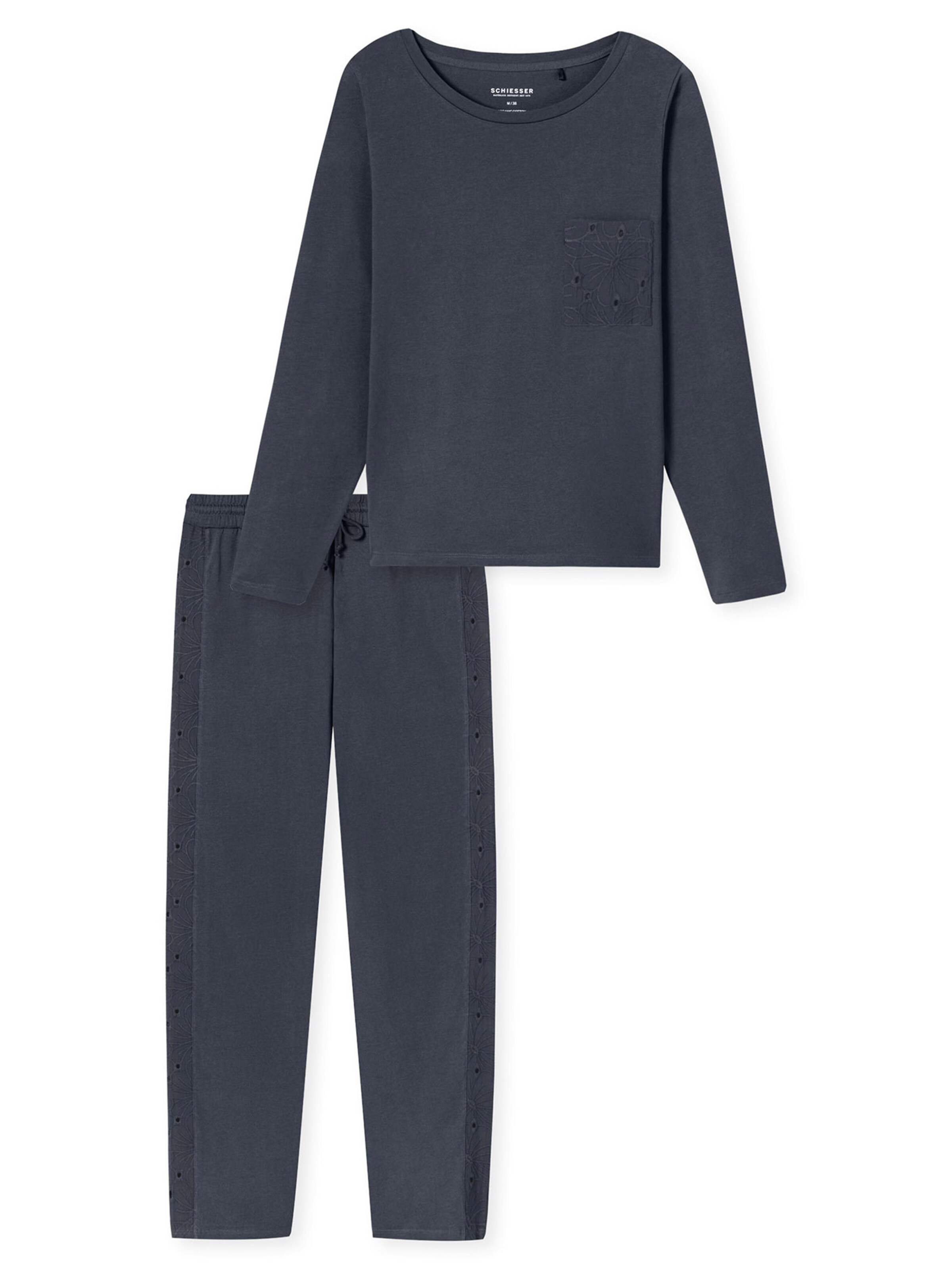 SCHIESSER Pyjama ' Casual Nightwear ' in graphit, Produktansicht