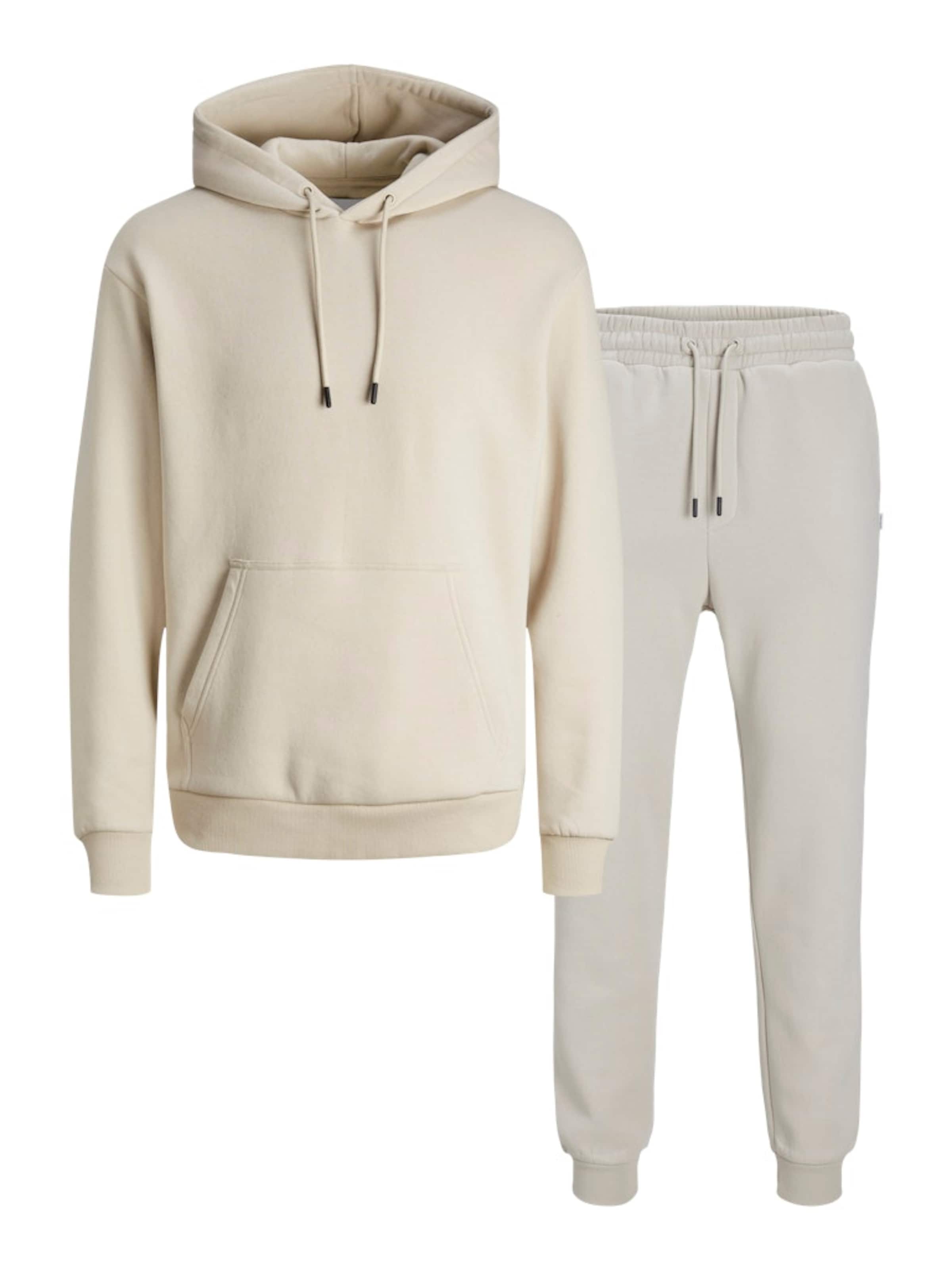JACK & JONES Jogginganzug 'JJEBRADLEY' in Beige: Vorderseite