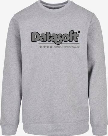 Sweat-shirt 'Retro Gaming Datasoft' F4NT4STIC en gris : devant
