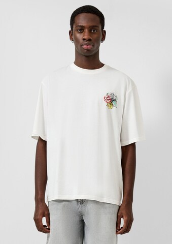 T-Shirt QS en beige : devant