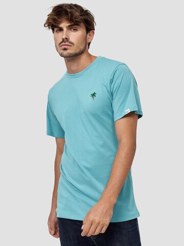 Mikon T-Shirt 'Palme' in Blau: Vorderseite