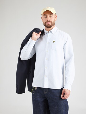 Lyle & Scott Regular fit Overhemd in Blauw: voorkant