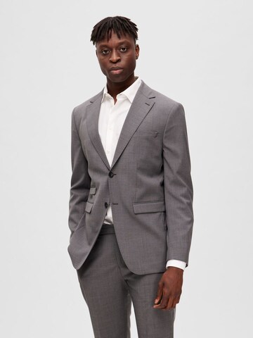 Coupe regular Veste de costume SELECTED HOMME en gris : devant