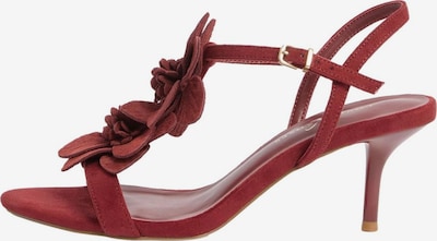 Sandale cu baretă pe 36 love & roses pe roșu burgundy, Vizualizare produs