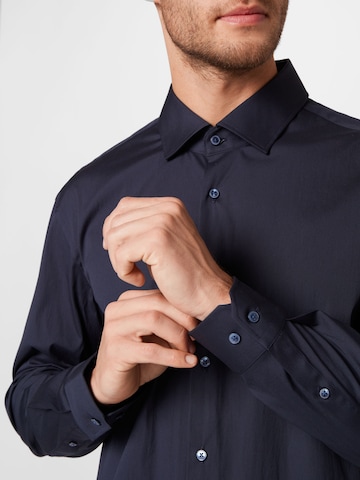 STRELLSON Slim fit Overhemd 'Santos' in Blauw